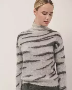 Женский свитер с длинным рукавом Roberto Verino, серебрянный