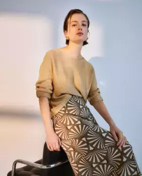 Женский свитер с длинным рукавом Woman El Corte Ingls, бежевый