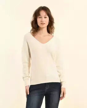 Женский свитер с длинными рукавами и кружевной отделкой Molly Bracken, цвет Crudo