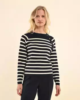 Женский свитер с длинными рукавами и принтом Molly Bracken, темно-синий