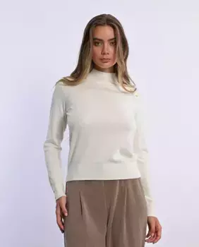 Женский свитер с длинными рукавами и пуговицами Lili Sidonio, белый