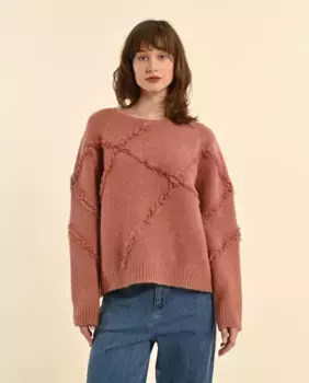 Женский свитер с длинными рукавами и рюшами Molly Bracken, розовый