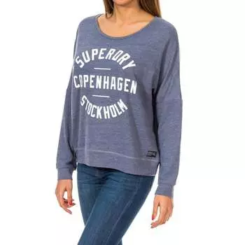 Женский свитер с длинными рукавами и скандинавским ворсом g60115xns Superdry, серый