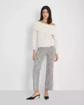 Женский свитер с длинными рукавами и воротником-стойкой Trucco, белый