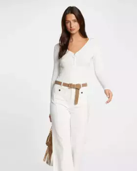 Женский свитер с длинными рукавами и застежкой-молнией Morgan, цвет Crudo