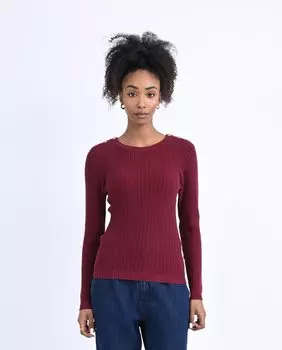 Женский свитер с длинными рукавами и золотыми пуговицами Molly Bracken, гранатовый