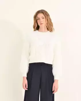 Женский свитер с длинными рукавами из искусственного меха Molly Bracken, цвет Crudo