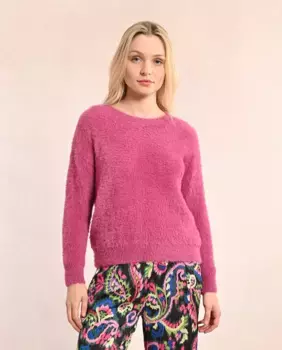 Женский свитер с длинными рукавами из ткани тедди Molly Bracken, фиолетовый