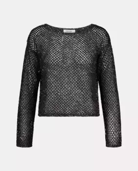 Женский свитер с длинными рукавами, расшитый пайетками Tintoretto, черный