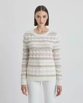 Женский свитер с фантазийными нитками Simorra, бежевый