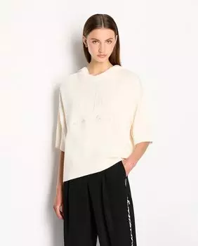 Женский свитер с капюшоном и короткими рукавами Armani Exchange