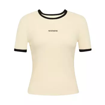 Женский свитер с короткими рукавами и буквами, черный