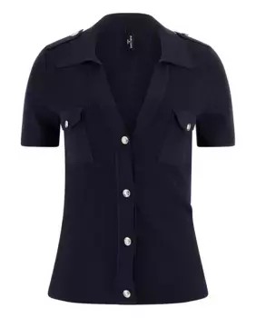 Женский свитер с короткими рукавами Marciano by Guess, темно-синий