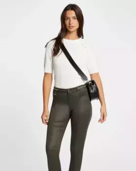 Женский свитер с короткими рукавами на пуговицах Morgan, цвет Crudo