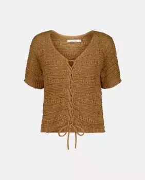 Женский свитер с короткими рукавами Southern Cotton, цвет Tostado