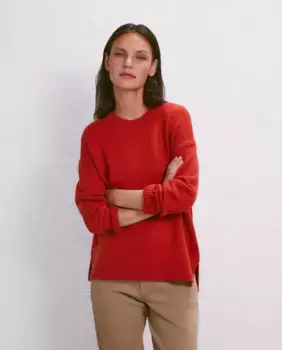 Женский свитер с круглым вырезом Easy Wear, цвет Naranja Quemado