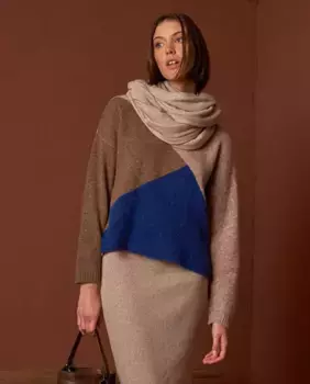 Женский свитер с круглым вырезом и длинными рукавами Indi & Cold, цвет Topo