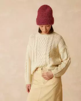 Женский свитер с круглым вырезом и длинными рукавами Indi & Cold, цвет Crudo