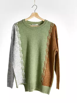 Женский свитер с круглым вырезом и длинными рукавами LCW Casual