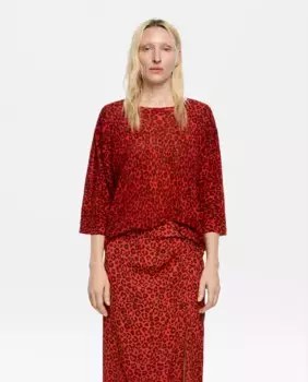 Женский свитер с круглым вырезом и французским рукавом Bimba y Lola, красный