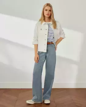 Женский свитер с круглым вырезом и короткими рукавами Southern Cotton, синий