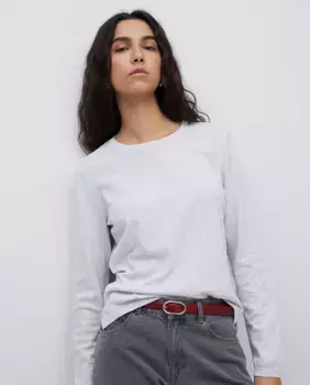 Женский свитер с круглым вырезом и разрезами по бокам Yerse, серый