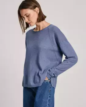 Женский свитер с круглым вырезом и спущенными плечами Pepe Jeans, синий