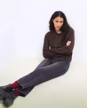 Женский свитер с круглым вырезом и восьмерками Tintoretto, бордовый