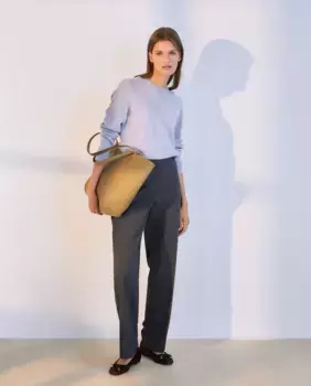 Женский свитер с круглым вырезом из 100% кашемира Woman El Corte Ingls, цвет 410 Azul Claro