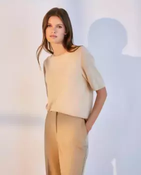 Женский свитер с круглым вырезом из 100% кашемира Woman El Corte Ingls, коричневый