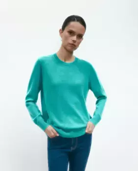 Женский свитер с круглым вырезом из 100% кашемира Woman El Corte Ingls, зеленый