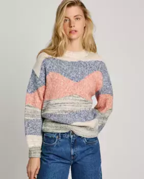Женский свитер с круглым вырезом с эффектом космического окрашивания Pepe Jeans, мультиколор