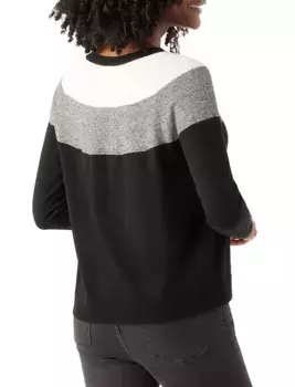 Женский свитер с круглым вырезом Smartwool Edgewood Colorblock, черный