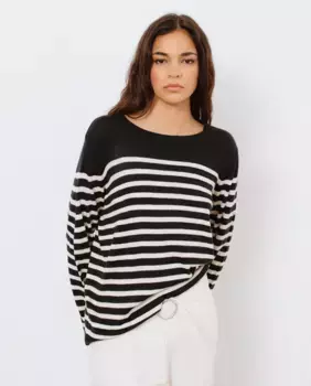 Женский свитер с круглым вырезом Vila, черный