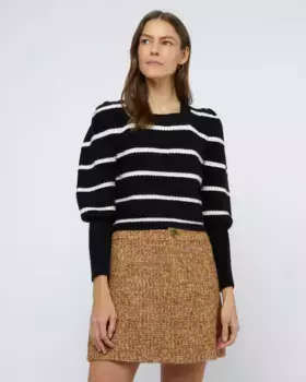 Женский свитер с квадратным вырезом и полосатым принтом Wild Pony, мультиколор