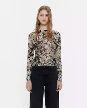 Женский свитер с люрексом и принтом Bimba y Lola, черный