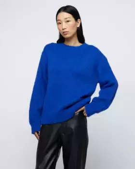 Женский свитер с мягкой отделкой и круглым вырезом Wild Pony, синий