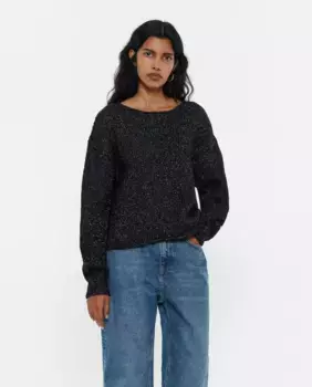 Женский свитер с однотонной строчкой Bimba y Lola, черный