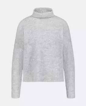 Женский свитер с отделкой багилья Easy Wear, светло-серый