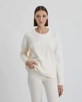 Женский свитер с потертым эффектом и круглым вырезом Simorra