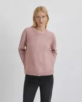 Женский свитер с потертым эффектом и круглым вырезом Simorra, розовый