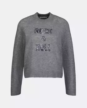 Женский свитер с принтом и пайетками Green Coast, черный