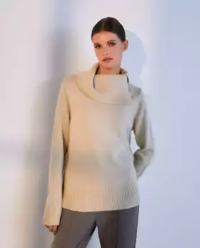 Женский свитер с пуговицами на воротнике Woman El Corte Ingls, цвет Jabn