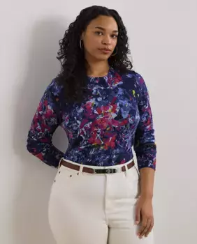 Женский свитер с рисунком Lauren Ralph Lauren Woman, синий