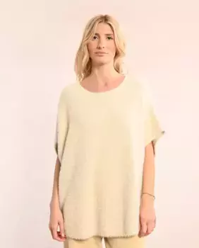 Женский свитер с рукавами «летучая мышь» из ткани тедди Molly Bracken, бежевый