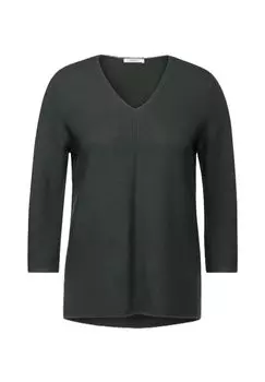 Женский свитер с V-образным вырезом и рукавами 3/4 CECIL, цвет Strong Khak