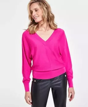 Женский свитер с v-образным вырезом I.N.C. International Concepts, розовый