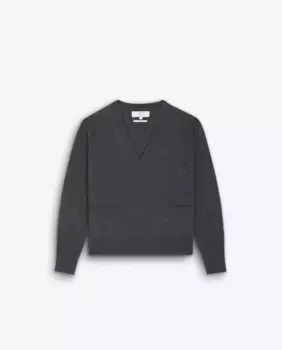 Женский свитер с V-образным вырезом и карманами Scalpers, серый