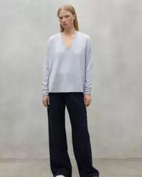 Женский свитер с V-образным вырезом и длинными рукавами Ecoalf, серый