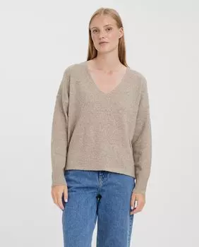 Женский свитер с V-образным вырезом и длинными рукавами Vero Moda